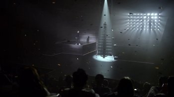 Movie still from “Justin Timberlake - Filthy” (2018), directed by Mark Romanek – Extreme Wide shot, Low angle