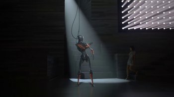 Movie still from “Justin Timberlake - Filthy” (2018), directed by Mark Romanek – Wide shot, Low angle