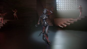 Movie still from “Justin Timberlake - Filthy” (2018), directed by Mark Romanek – Wide shot, Low angle