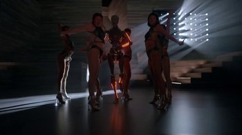 Movie still from “Justin Timberlake - Filthy” (2018), directed by Mark Romanek – Wide shot, Low angle