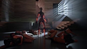 Movie still from “Justin Timberlake - Filthy” (2018), directed by Mark Romanek – Wide shot, Low angle