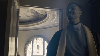 Movie still from “JAY-Z feat. Beyoncé - Family Feud” (2018), directed by Ava DuVernay – Medium shot, Low angle