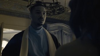 Movie still from “JAY-Z feat. Beyoncé - Family Feud” (2018), directed by Ava DuVernay – Medium shot, Over the shoulder angle