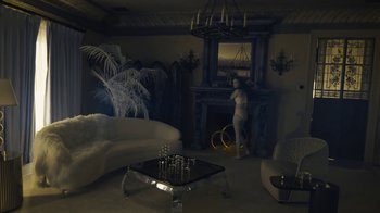 Movie still from “JAY-Z feat. Beyoncé - Family Feud” (2018), directed by Ava DuVernay – Wide shot, High angle