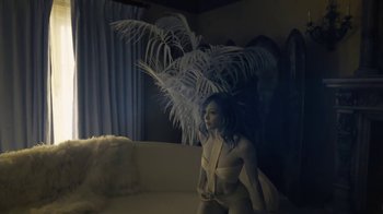 Movie still from “JAY-Z feat. Beyoncé - Family Feud” (2018), directed by Ava DuVernay – Medium shot, Low angle