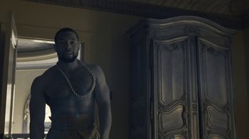 Movie still from “JAY-Z feat. Beyoncé - Family Feud” (2018), directed by Ava DuVernay – Medium shot, Over the shoulder angle