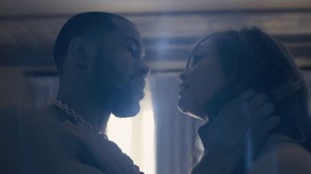 Movie still from “JAY-Z feat. Beyoncé - Family Feud” (2018), directed by Ava DuVernay – Close Up shot, Over the shoulder angle