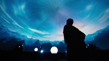 Movie still from “JAY-Z feat. Beyoncé - Family Feud” (2018), directed by Ava DuVernay – Extreme Wide shot, Low angle