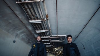 Movie still from “JAY-Z feat. Beyoncé - Family Feud” (2018), directed by Ava DuVernay – Medium shot, Low angle