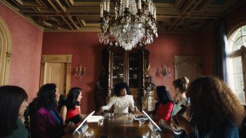 Movie still from “JAY-Z feat. Beyoncé - Family Feud” (2018), directed by Ava DuVernay – Wide shot, Low angle