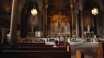 Movie still from “JAY-Z feat. Beyoncé - Family Feud” (2018), directed by Ava DuVernay – Extreme Wide shot, Low angle