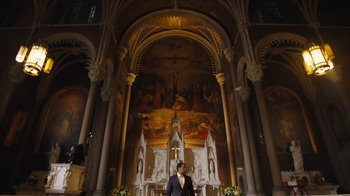 Movie still from “JAY-Z feat. Beyoncé - Family Feud” (2018), directed by Ava DuVernay – Extreme Wide shot, Low angle