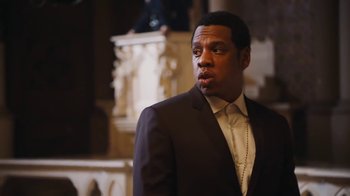 Movie still from “JAY-Z feat. Beyoncé - Family Feud” (2018), directed by Ava DuVernay – Close Up shot, Low angle