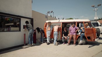 Movie still from “I Love LA - Starcrawler” (2017), directed by Autumn de Wilde – Wide shot, High angle