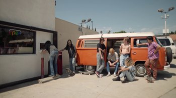 Movie still from “I Love LA - Starcrawler” (2017), directed by Autumn de Wilde – Wide shot, High angle