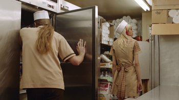 Movie still from “I Love LA - Starcrawler” (2017), directed by Autumn de Wilde – Medium shot, Low angle