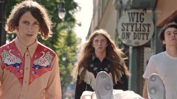 Movie still from “I Love LA - Starcrawler” (2017), directed by Autumn de Wilde – Medium shot, Low angle