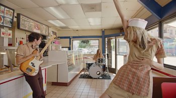 Movie still from “I Love LA - Starcrawler” (2017), directed by Autumn de Wilde – Wide shot, Low angle