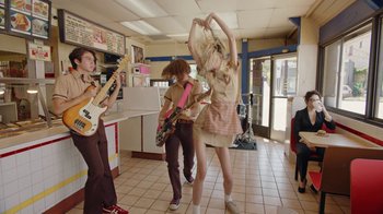 Movie still from “I Love LA - Starcrawler” (2017), directed by Autumn de Wilde – Wide shot, Low angle