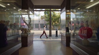 Movie still from “I Love LA - Starcrawler” (2017), directed by Autumn de Wilde – Extreme Wide shot, Low angle