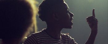 Movie still from “Harry Styles - Kiwi” (2017), directed by Us – Close Up shot, Low angle