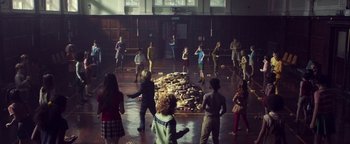 Movie still from “Harry Styles - Kiwi” (2017), directed by Us – Extreme Wide shot, High angle