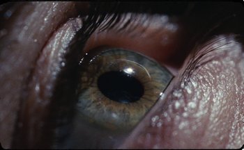 Movie still from “C.Tangana - Caballo Ganador” (2017), directed by Diana Kunst – Extreme Close Up shot, Overhead angle