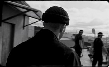 Movie still from “C.Tangana - Caballo Ganador” (2017), directed by Diana Kunst – Medium shot, Low angle