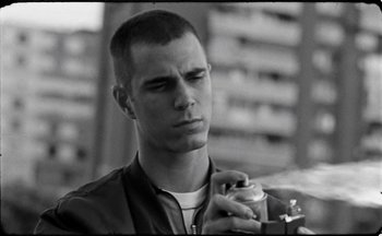 Movie still from “C.Tangana - Caballo Ganador” (2017), directed by Diana Kunst – Close Up shot, Low angle