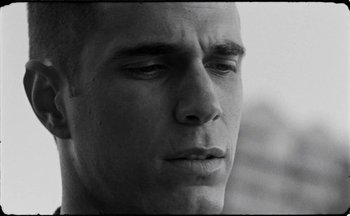 Movie still from “C.Tangana - Caballo Ganador” (2017), directed by Diana Kunst – Extreme Close Up shot, Low angle