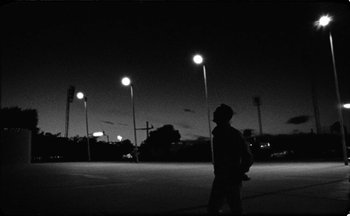 Movie still from “C.Tangana - Caballo Ganador” (2017), directed by Diana Kunst – Extreme Wide shot, Low angle