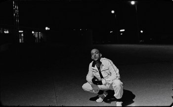 Movie still from “C.Tangana - Caballo Ganador” (2017), directed by Diana Kunst – Wide shot, Low angle