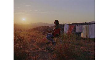 Movie still from “No World - Living Inc.” (2017), directed by Young Replicant – Extreme Wide shot, Low angle