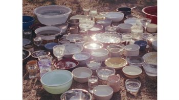 Movie still from “No World - Living Inc.” (2017), directed by Young Replicant – Extreme Close Up shot, Overhead angle