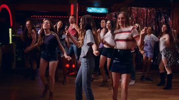 Movie still from “HAIM - Little of Your Love” (2017), directed by Paul Thomas Anderson – Wide shot, Low angle