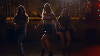 Movie still from “HAIM - Little of Your Love” (2017), directed by Paul Thomas Anderson – Wide shot, Low angle