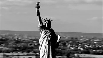 Movie still from “U2 - You’re The Best Thing About Me” (2017), directed by Jonas Åkerlund – Wide shot, Low angle