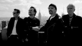 Movie still from “U2 - You’re The Best Thing About Me” (2017), directed by Jonas Åkerlund – Medium shot, Low angle