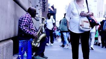 Movie still from “U2 - You’re The Best Thing About Me” (2017), directed by Jonas Åkerlund – Medium shot, Low angle