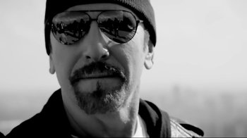 Movie still from “U2 - You’re The Best Thing About Me” (2017), directed by Jonas Åkerlund – Close Up shot, Low angle