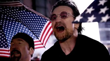 Movie still from “U2 - You’re The Best Thing About Me” (2017), directed by Jonas Åkerlund – Close Up shot, Low angle