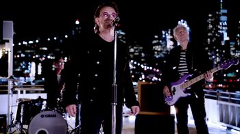 Movie still from “U2 - You’re The Best Thing About Me” (2017), directed by Jonas Åkerlund – Medium shot, Low angle