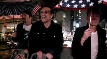 Movie still from “U2 - You’re The Best Thing About Me” (2017), directed by Jonas Åkerlund – Medium shot, Low angle