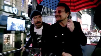 Movie still from “U2 - You’re The Best Thing About Me” (2017), directed by Jonas Åkerlund – Medium shot, Low angle