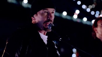 Movie still from “U2 - You’re The Best Thing About Me” (2017), directed by Jonas Åkerlund – Close Up shot, Low angle