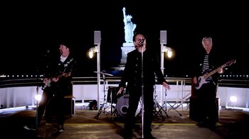 Movie still from “U2 - You’re The Best Thing About Me” (2017), directed by Jonas Åkerlund – Wide shot, Low angle