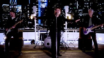 Movie still from “U2 - You’re The Best Thing About Me” (2017), directed by Jonas Åkerlund – Wide shot, Low angle