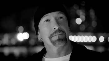 Movie still from “U2 - You’re The Best Thing About Me” (2017), directed by Jonas Åkerlund – Close Up shot, Low angle