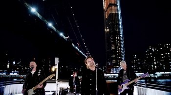 Movie still from “U2 - You’re The Best Thing About Me” (2017), directed by Jonas Åkerlund – Wide shot, Low angle