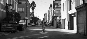 Movie still from “Depeche Mode - Cover Me” (2017), directed by Anton Corbijn – Wide shot, Low angle